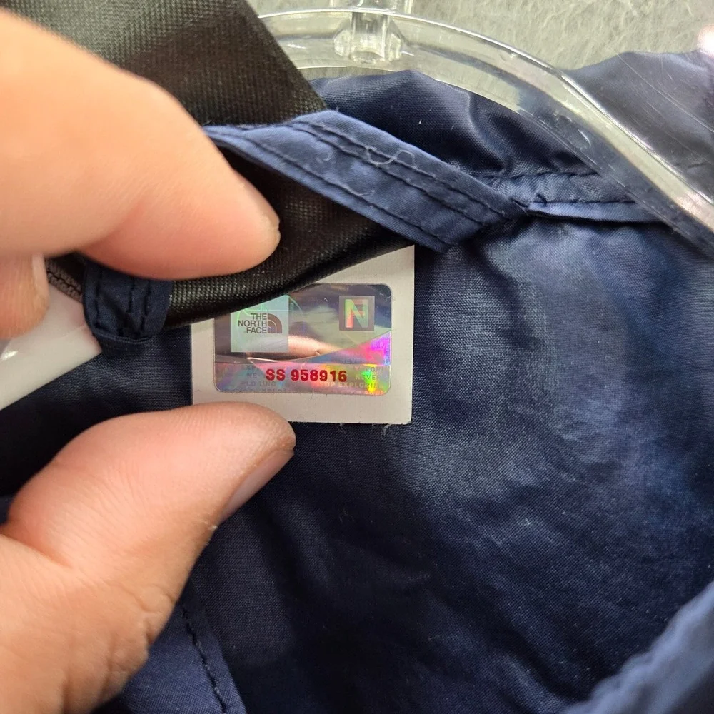 The North Face Men Jacket Medium Blue‎ Colorblock Windbreaker Full Zip Hooded